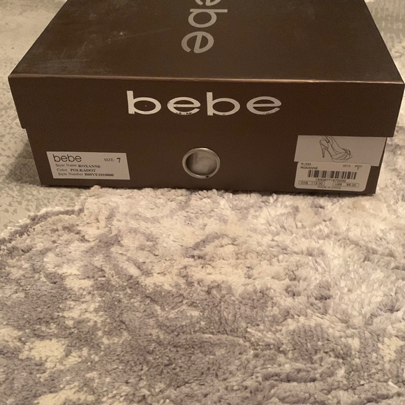 BEBE platform pump, style ROXANNE size 7, in the color polkadot. - Picture 5 of 5